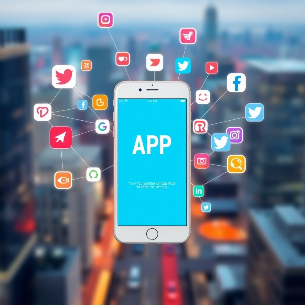 A visually engaging image representing a successful marketing campaign, with data charts pointing upwards and users actively engaging with an app on their mobile devices. The colors are bright and optimistic. Technical specs: 4k resolution, modern and dynamic.